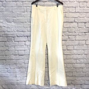 Derek Lam 10 Crosby High Waist Wide Leg Linen Pants Maize Yellow Womens 14 NEW